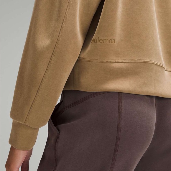 Lululemon Softstreme Perfectly Oversized Cropped Crew Sweatshirt Allspice 12 - Picture 4 of 10